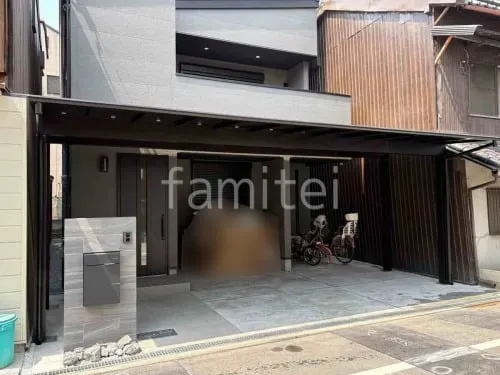 カーポート３台 （横ワイド トリプル） YKKAP エフルージュ FIRST フラット屋根