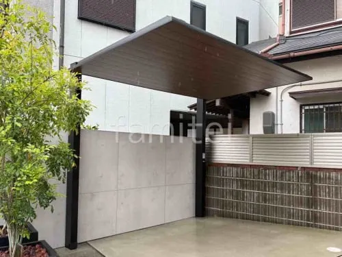 サイクルポート 自転車バイク屋根 LIXIL 木製調 カーポートSC ミニ フラット屋根 吊り下げ屋根