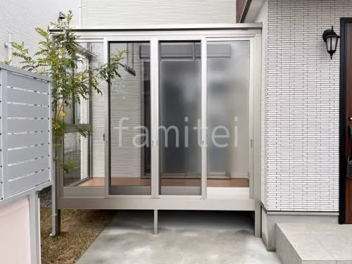 引き戸 樹脂デッキ サンルーム（テラス囲い） YKKAP ソラリアF フラット屋根