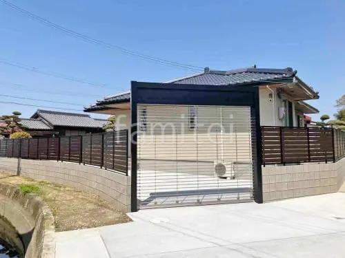 新築シンプル クローズ外構