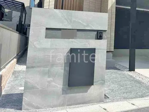 門柱 壁タイル貼り LIXIL アヴァンティ 宅配ボックス ギャザー ナボックス