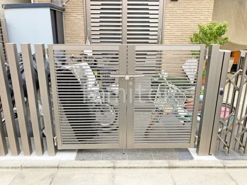 両開き 門扉 LIXIL AB YR2型 細横桟 