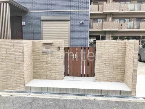 親子両開き 門扉 LIXIL 木製調AA TS1型 