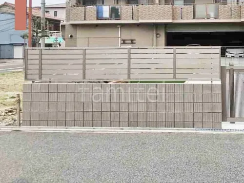 ブロック塀 （化粧ブロック） ユニソン リゲル  アルミ形材 フェンス LIXIL AB YS3型 横スリット3 目隠し