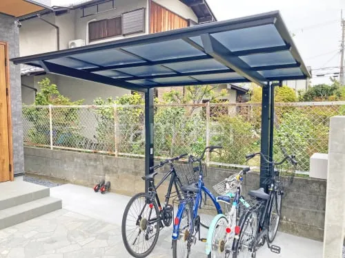 サイクルポート 自転車バイク屋根 LIXIL ネスカF ミニ フラット屋根