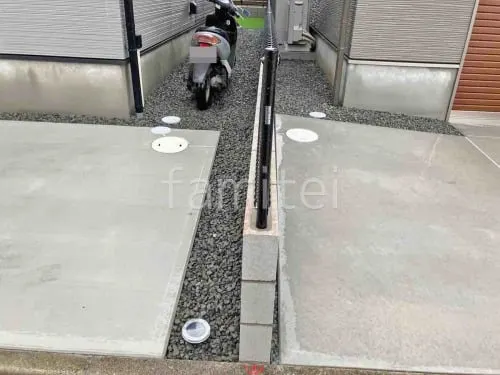 スチールメッシュ フェンス YKKAP イーネット3F型 スチール柱 境界・メッシュ ブロック塀 （化粧ブロック） 太陽エコブロックス 普通CB 