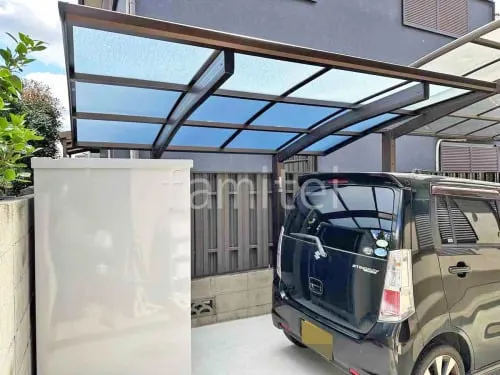 サイクルポート 自転車バイク屋根 YKKAP アリュース アール屋根