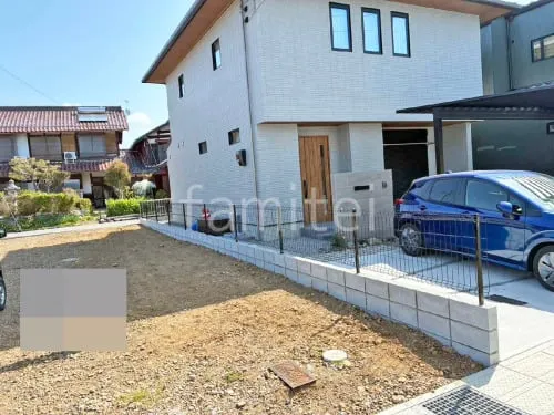 ブロック塀 （化粧ブロック） 太陽エコブロックス 普通CB  スチールメッシュ フェンス YKKAP イーネット3F型 スチール柱 境界・メッシュ