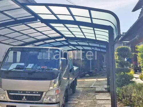 カーポート１台 （単棟） YKKAP アリュース キャップ アール屋根 たれ耳屋根