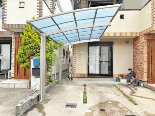 カーポート１台 （単棟）  プライスポートＲ アール屋根