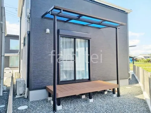 １階テラス屋根 （雨除け） YKKAP ソラリアF フラット屋根 スタンダード 壁付