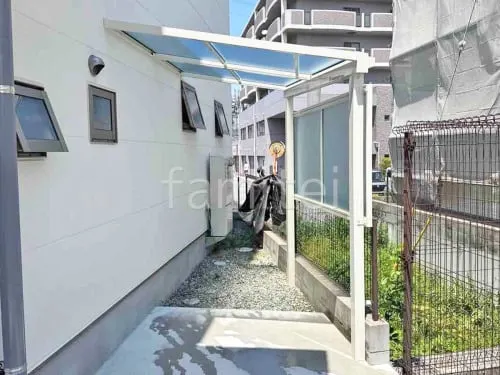 １階テラス屋根 （雨除け） YKKAP ソラリアF フラット屋根 スタンダード 壁付