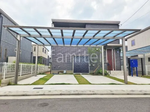 カーポート２台(ワイド) ツイン LIXIL ネスカＦ フラット屋根