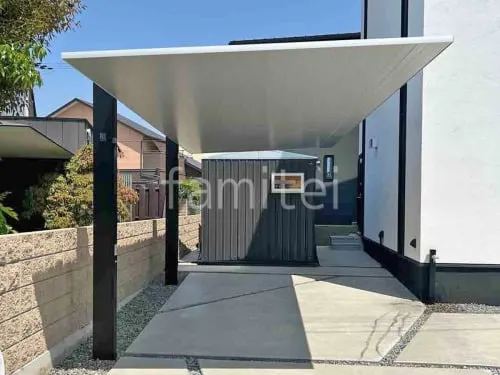 カーポート１台 （単棟） LIXIL カーポートSC フラット屋根 吊り下げ屋根