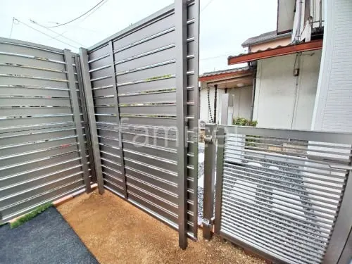 目隠しフェンス塀 LIXIL 木製調AB YS3-K型 2段柱