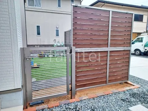 片開き 門扉 LIXIL AB YR2型 細横桟 