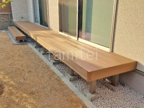 人工木デッキ  LIXIL 人工木 木彫 樹ら楽ステージ 