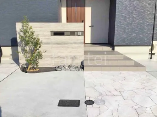 新築シンプル オープン外構