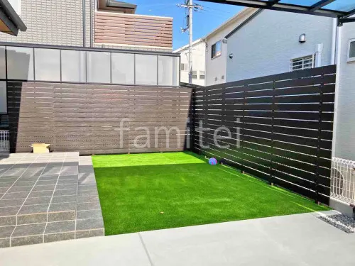 目隠しフェンス塀 F&F マイティウッドプレミアム 高尺タイプ 人工芝 ヨシミツ