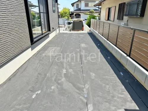 防草シート敷き