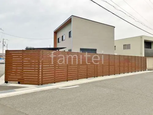 人工木・樹脂 フェンス（木調） F＆F マイティウッド デコll 高尺タイプ 目隠し 木調・ラティス 樹脂