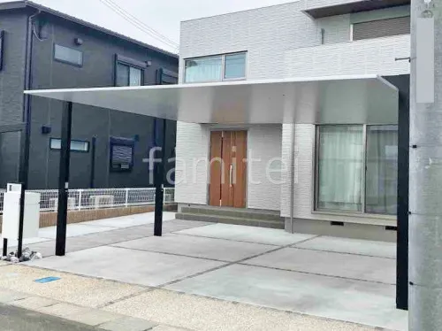 カーポート２台(ワイド) ツイン LIXIL カーポートSC フラット屋根 吊り下げ屋根