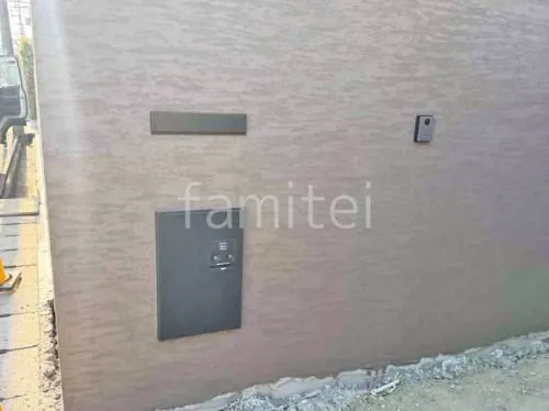 塗り壁 タカショー ジョリパット塗装 郵便受けポスト YKKAP エクステリアポストG3型 宅配ボックス Panasonic コンボミドル