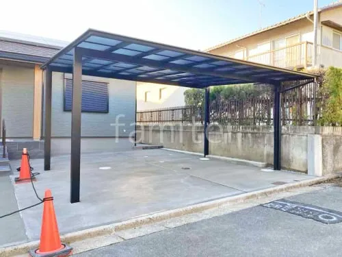 カーポート２台(ワイド) ツイン LIXIL ネスカＦ フラット屋根