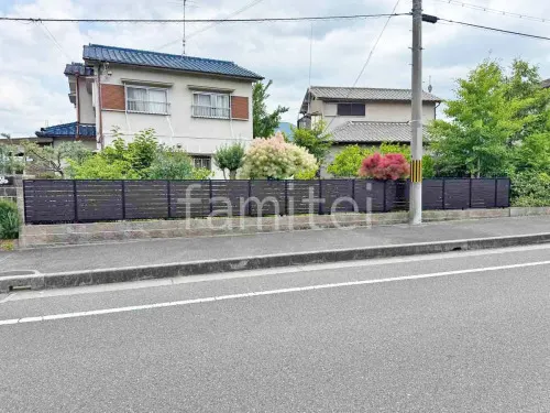 アルミ形材 フェンス LIXIL 木製調AB YS3型 横スリット3 目隠し 木調・ラティス