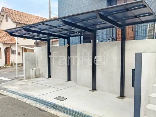 カーポート１台 （単棟） LIXIL ネスカＦ フラット屋根