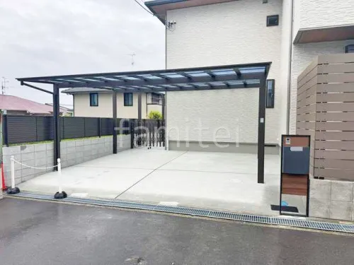 カーポート２台(ワイド) ツイン LIXIL ネスカＦ フラット屋根