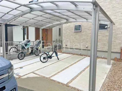 カーポート１台 （単棟） YKKAP アリュースZ 風38 アール屋根