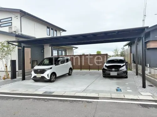 カーポート３台 （横ワイド トリプル） YKKAP エフルージュ FIRST フラット屋根