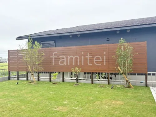 シンボルツリー シマトネリコ エゴノキ 植栽 芝生張り 姫高麗芝