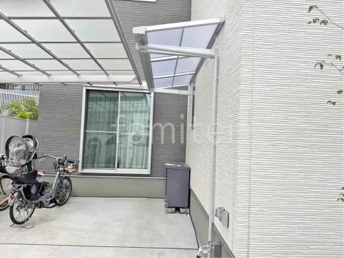 柱なしテラス屋根 （雨除け1階用） LIXIL スピーネF フラット屋根 スタンダード 壁付