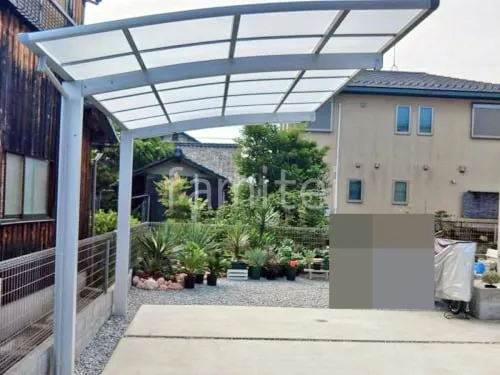 カーポート１台 （単棟） YKKAP アリュース アール屋根