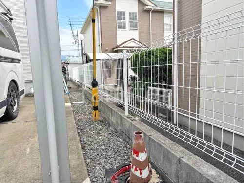 スチールメッシュ フェンス YKKAP イーネット3F型 スチール柱 境界・メッシュ