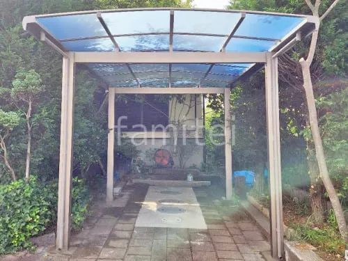 カーポート１台 （単棟） LIXIL フーゴR 両側支持 アール屋根