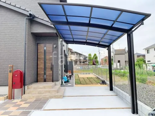 カーポート１台 （単棟） YKKAP アリュース アール屋根