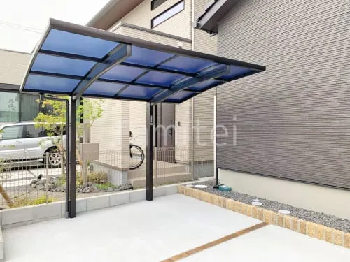 サイクルポート 自転車バイク屋根 YKKAP アリュース アール屋根