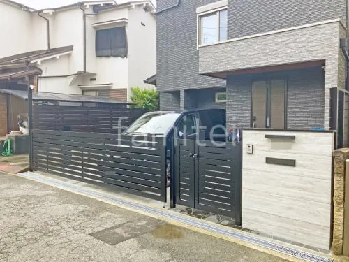 新築シンプル クローズ外構