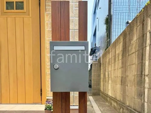 木製調デザインアルミ角柱門柱 プランパーツ 郵便受けポスト Panasonic クリアス