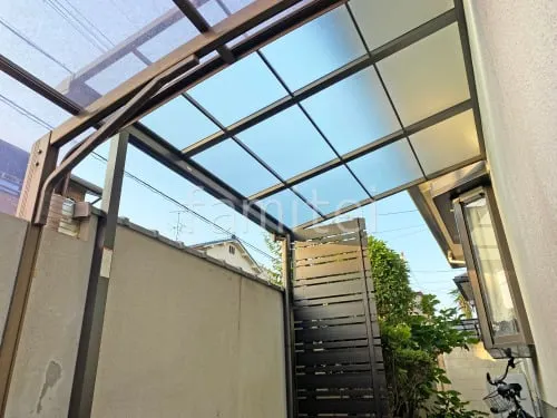 １階テラス屋根 （雨除け） LIXIL スピーネF フラット屋根 スタンダード 壁付