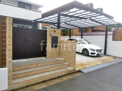 リフォームシンプル セミクローズ外構