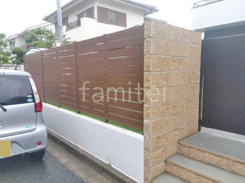 人工木・樹脂 フェンス（木調） F＆F マイティウッド デコll 高尺タイプ 目隠し 木調・ラティス 樹脂