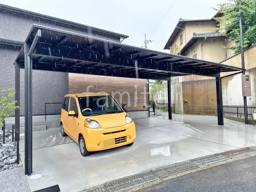 カーポート３台 （横ワイド トリプル） YKKAP エフルージュ FIRST フラット屋根