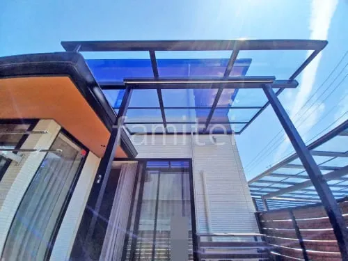 １階テラス屋根 （雨除け） LIXIL スピーネF フラット屋根 スタンダード 壁付