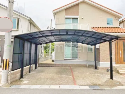 カーポート２台(ワイド) ツイン LIXIL ネスカＲ アール屋根