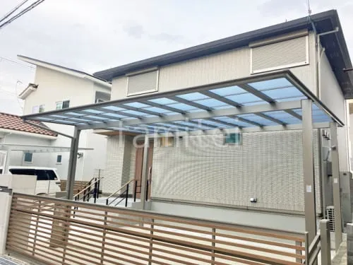 カーポート２台(ワイド) ツイン LIXIL ネスカＦ フラット屋根