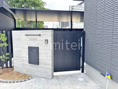 片開き 門扉 LIXIL AB TM2型 たて目隠し 